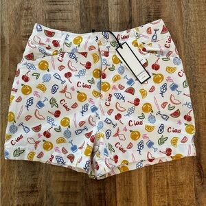 Bagatelle High Waist cotton Shorts - Multicolor ciao fruit summer Print size 8